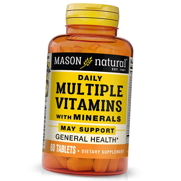 Мультивітаміни та Мінерали, Daily Multiple Vitamins With Minerals, Mason Natural 60таб (36529054) 60tab
Мультивітаміни та Мінерали, Daily Multiple Vitamins With Minerals, Mason Natural 60таб (36529054) 60tab