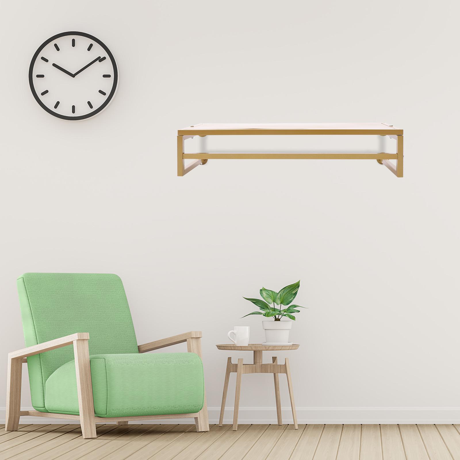 Gold Wall Mounted Garment Rack, Vintage Clothing Display Shelf with Lockable Hooks, Apparel Organizer for Boutique Store Display золотой
Gold Wall Mounted Garment Rack, Vintage Clothing Display Shelf with Lockable Hooks, Apparel Organizer for Boutique Store Display золотой
