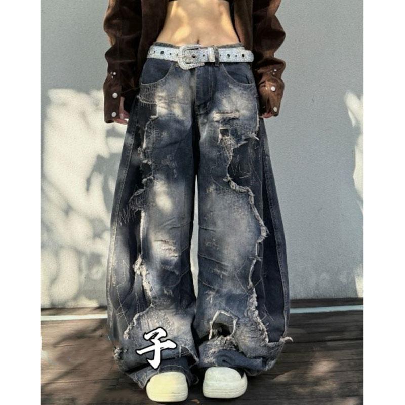 Patch Embroidered Wide Leg Jeans for Women Spring Autumn High Street Loose Denim Pants Casual Streetwear Women Pants L синій
Patch Embroidered Wide Leg Jeans for Women Spring Autumn High Street Loose Denim Pants Casual Streetwear Women Pants L синій