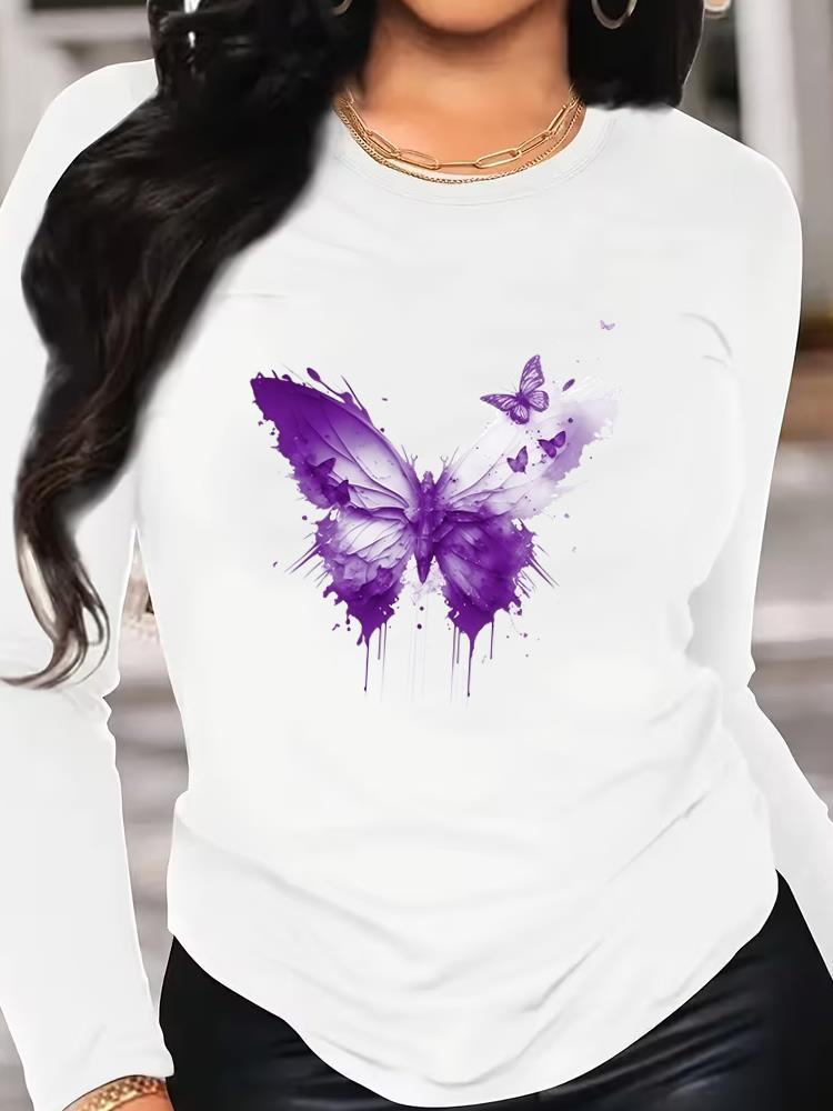 (Asian Size) Tee o-neck Print autumn winter spring Women Clothing watercolor flower trend cute Casual Long Sleeve T Shirt Fashion Top Graphic T-shirts S
(Asian Size) Tee o-neck Print autumn winter spring Women Clothing watercolor flower trend cute Casual Long Sleeve T Shirt Fashion Top Graphic T-shirts S