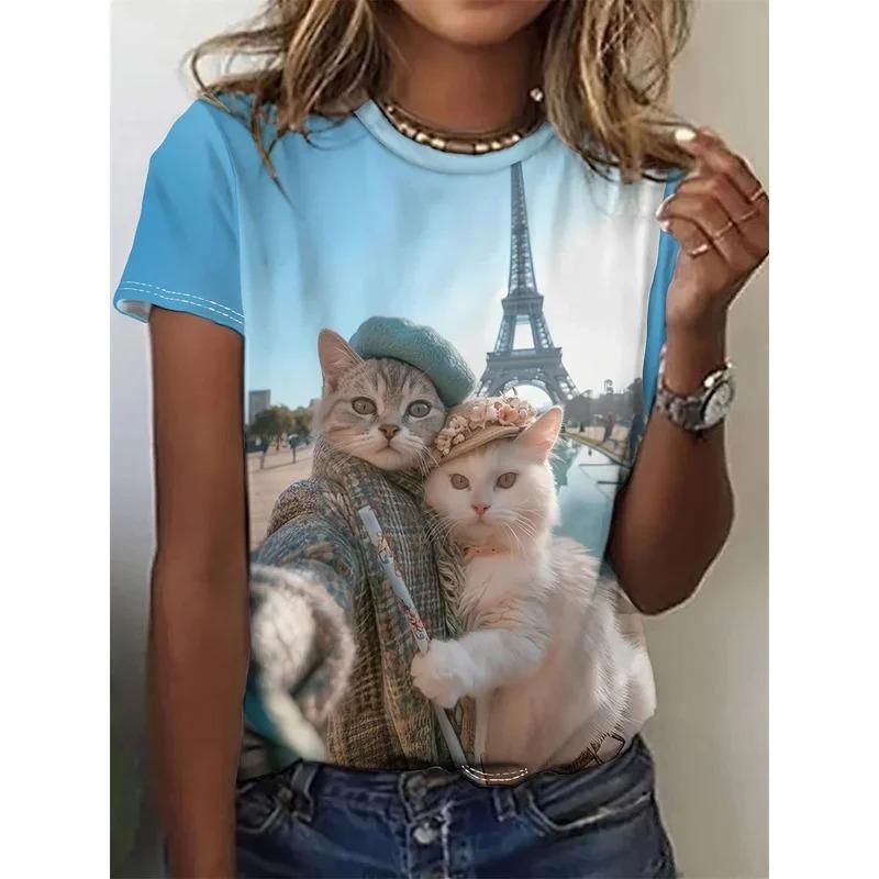 Летний топ с круглым вырезом и принтом 3D Cat, модные повседневные женские футболки с короткими рукавами XS
Летний топ с круглым вырезом и принтом 3D Cat, модные повседневные женские футболки с короткими рукавами XS