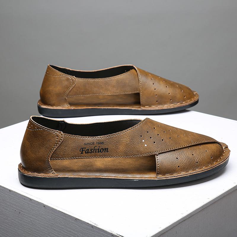 Men Slippers Handmade Simple Flats Brown Sandals Summer Roman Sandals Retro Black Leather Beach Shoes Plus Size EU:48 хакі
Men Slippers Handmade Simple Flats Brown Sandals Summer Roman Sandals Retro Black Leather Beach Shoes Plus Size EU:48 хакі