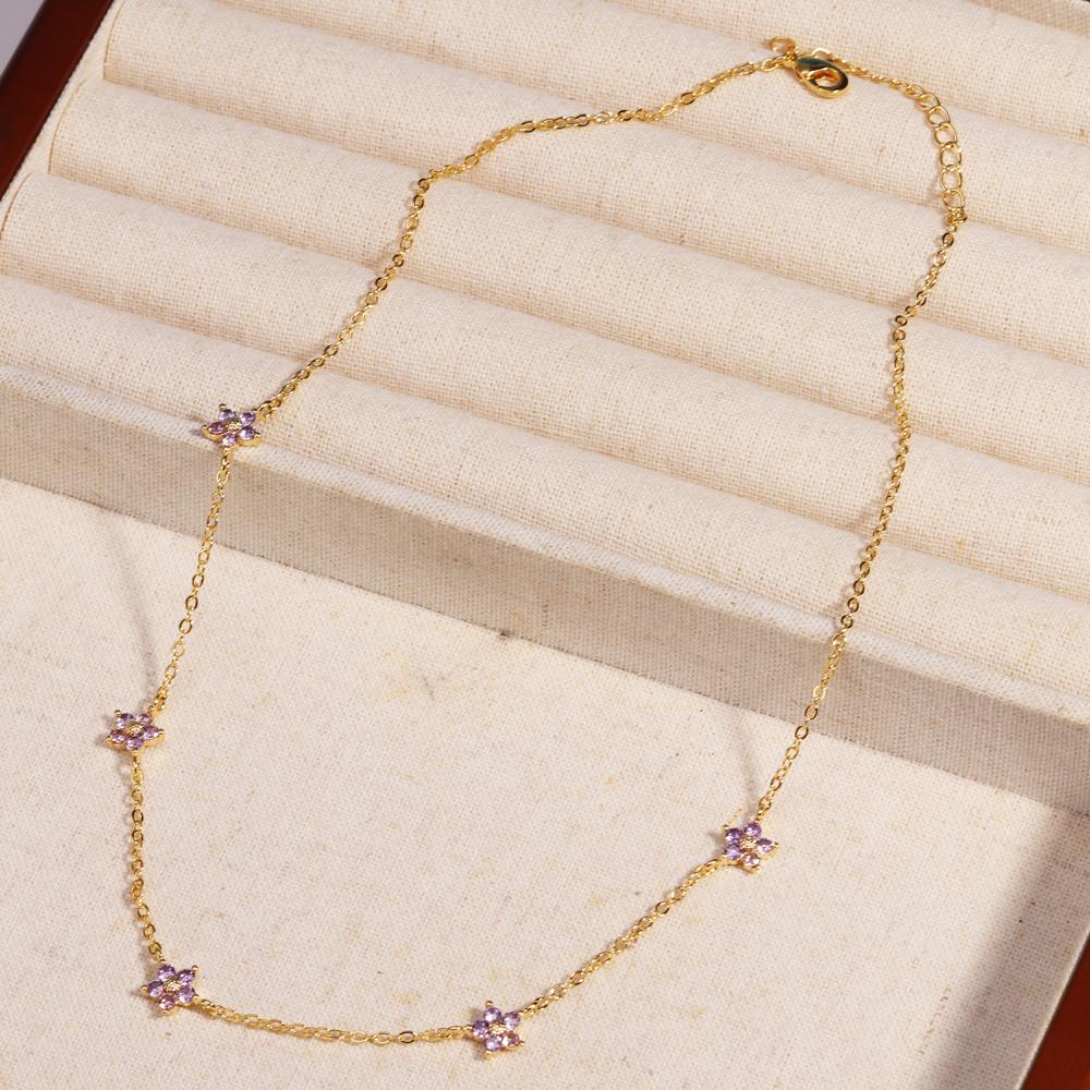 New Arrived Colorful CZ Stone Flower Charm Station Chain Gold Multi Color Necklace For Women Party Wedding Jewelry Male Female
New Arrived Colorful CZ Stone Flower Charm Station Chain Gold Multi Color Necklace For Women Party Wedding Jewelry Male Female