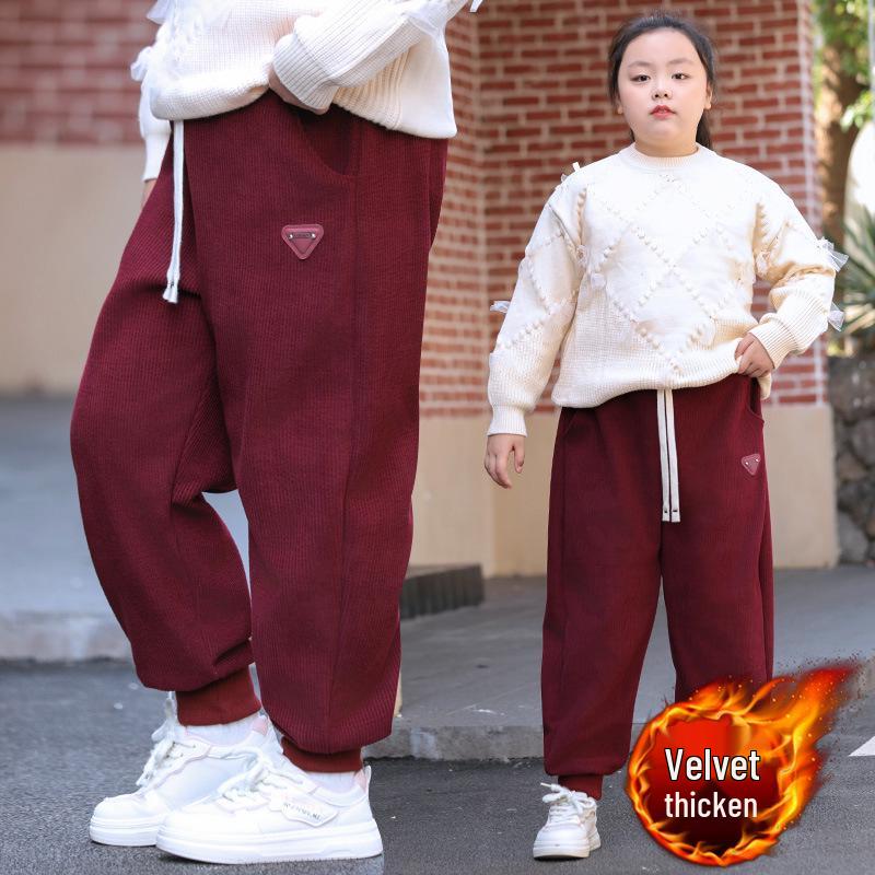 Girls Fleece-Lined Winter Pants - Stylish & Thickened Cotton Outerwear for Autumn/Winter 2024 160 (90-110 jin)
Girls Fleece-Lined Winter Pants - Stylish & Thickened Cotton Outerwear for Autumn/Winter 2024 160 (90-110 jin)