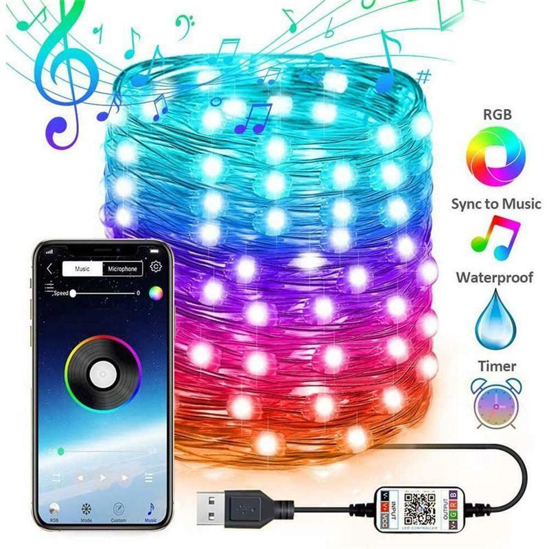 10/20m Smart LED Copper Wire String Lights Party Decor LED String Lamp Outdoor Garland Fairy Lights Christmas Tree Indoor Lights
10/20m Smart LED Copper Wire String Lights Party Decor LED String Lamp Outdoor Garland Fairy Lights Christmas Tree Indoor Lights
