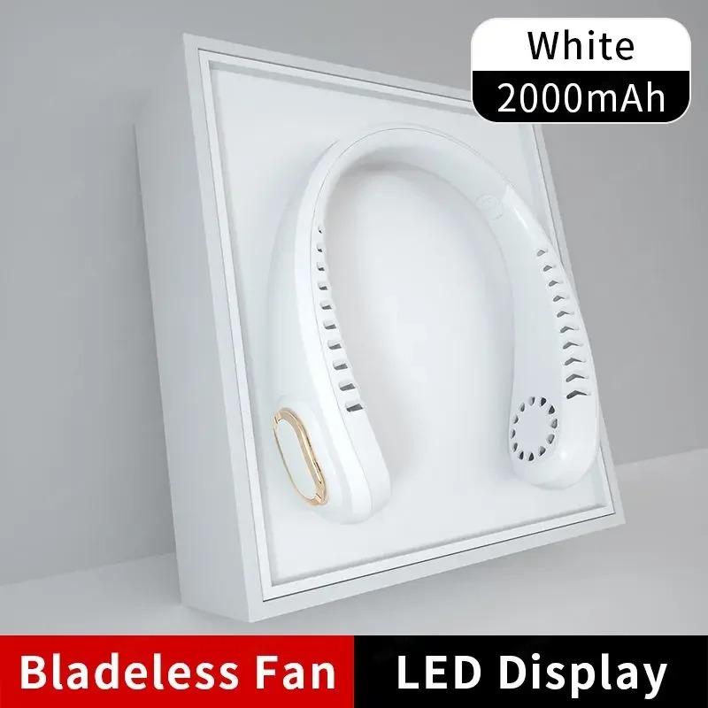 Portable Bladeless Neck Fan 2000mAh Rechargeable 5 Speed Mute USB Fan with LED Display for Summer Outdoor Sports Running білий
Portable Bladeless Neck Fan 2000mAh Rechargeable 5 Speed Mute USB Fan with LED Display for Summer Outdoor Sports Running білий