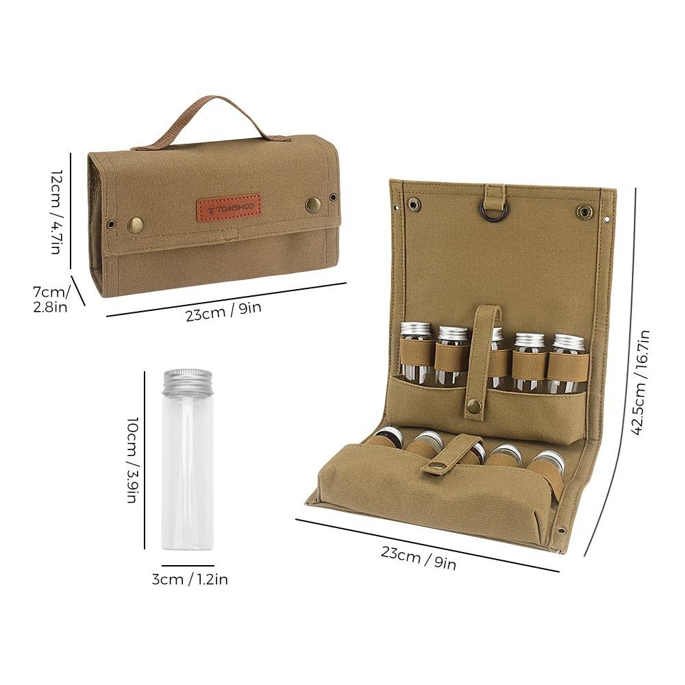 Durable Canvas Portable Spice Bag Portable Mini Condiment Bottle Spice Jars Canvas Storage Bag Travel Use хакі
Durable Canvas Portable Spice Bag Portable Mini Condiment Bottle Spice Jars Canvas Storage Bag Travel Use хакі