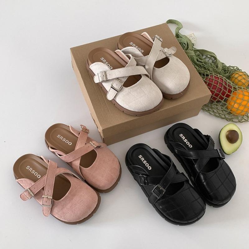 Casual Shoes Retro Thick-soled Flip-flops for Women New Versatile Half-slippers 35
Casual Shoes Retro Thick-soled Flip-flops for Women New Versatile Half-slippers 35