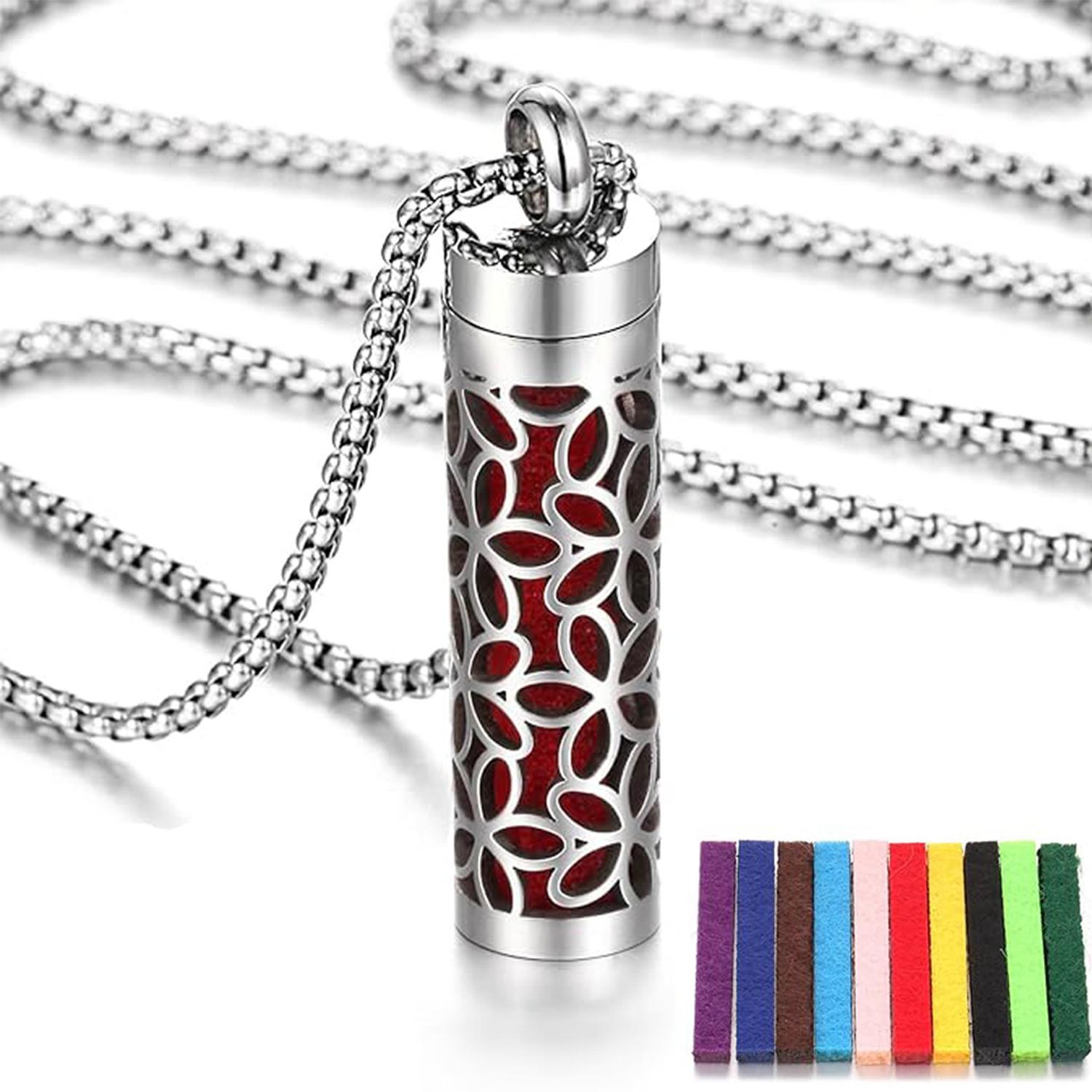 Vertical Hollow Stainless Steel Bar Ambient, Perfume Oil Diffuser,Medallion,Jewelry, Pendant,Necklace for Women,Men and Teenager
Vertical Hollow Stainless Steel Bar Ambient, Perfume Oil Diffuser,Medallion,Jewelry, Pendant,Necklace for Women,Men and Teenager
