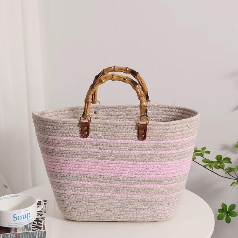 Woven Women s Tote Bags: Wedding Favors, Birthday Gifts, Beach, and Chinese Style 28x11x28 cm рожевий/сірий колір
Woven Women s Tote Bags: Wedding Favors, Birthday Gifts, Beach, and Chinese Style 28x11x28 cm рожевий/сірий колір