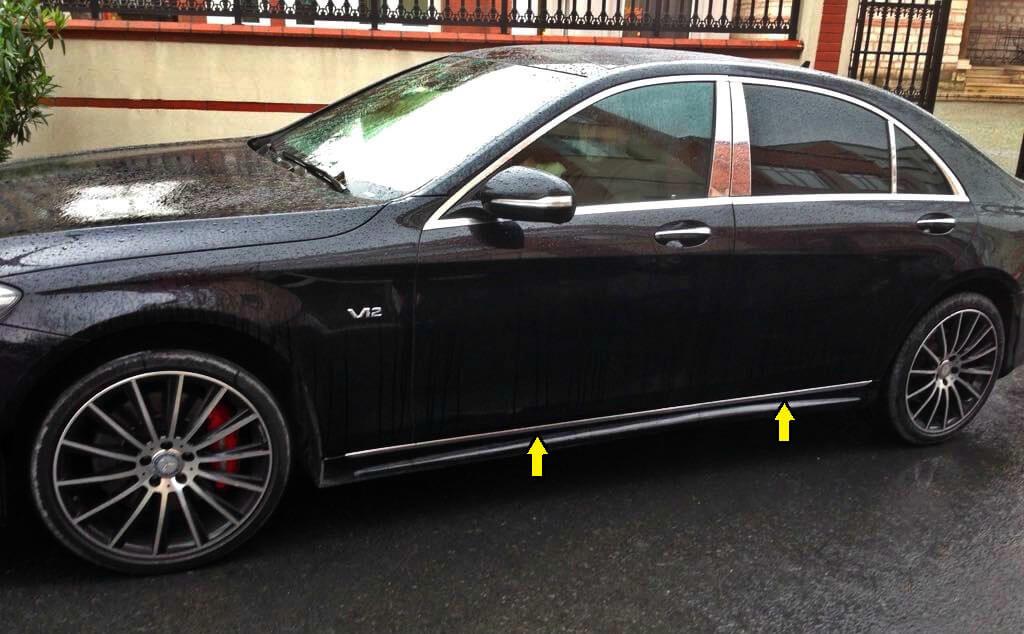 Накладки на молдинг V1 (6 шт, нерж) для Mercedes S-сlass W222 
Накладки на молдинг V1 (6 шт, нерж) для Mercedes S-сlass W222