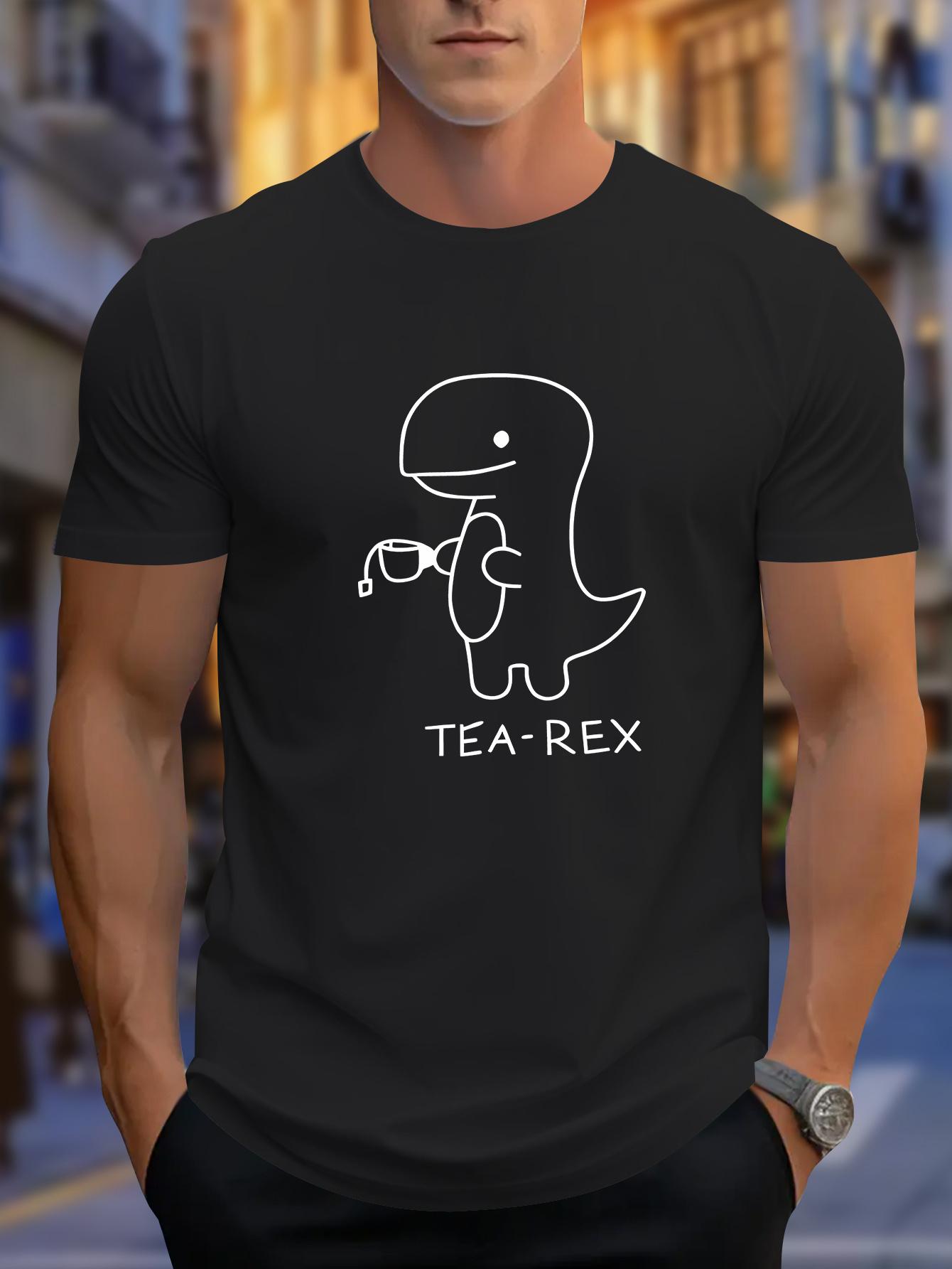 Casual 100% Cotton T-shirt with Fun Tea-Rex Dinosaur Graphic - Soft Breathable Short Sleeve Crew Neck Tee for Summer S
Casual 100% Cotton T-shirt with Fun Tea-Rex Dinosaur Graphic - Soft Breathable Short Sleeve Crew Neck Tee for Summer S