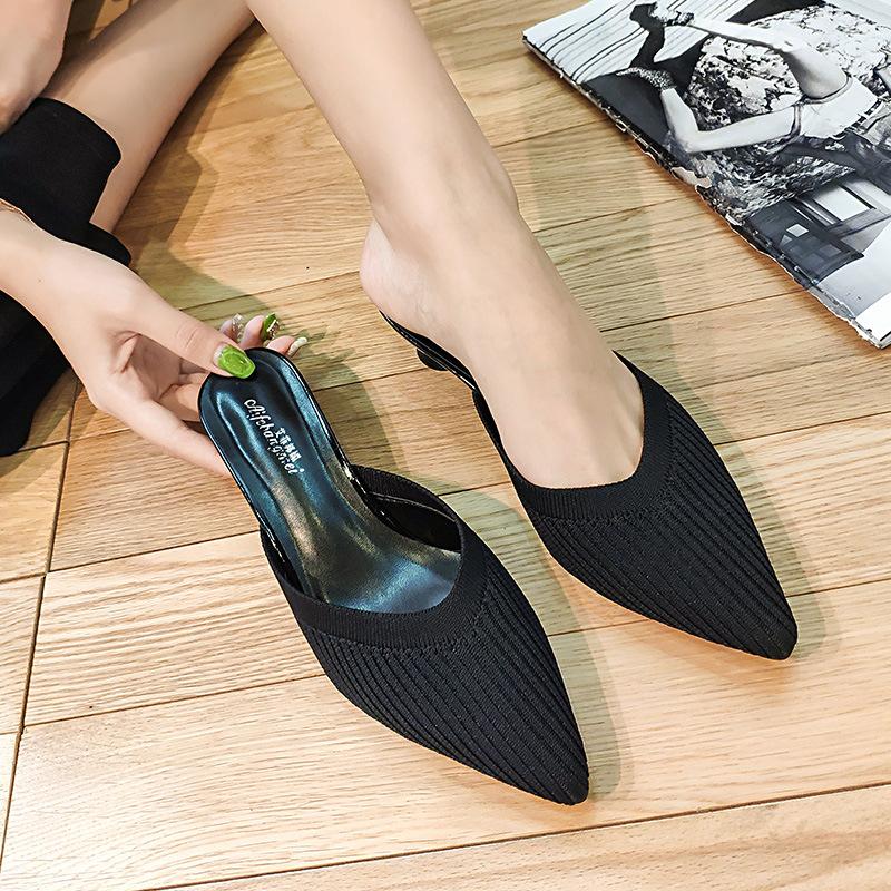 Knitted pointed tip outer wear high-heeled slippers women s 2024 spring new versatile low-heeled thick-heeled bag head casual half-drag 34 чёрный
Knitted pointed tip outer wear high-heeled slippers women s 2024 spring new versatile low-heeled thick-heeled bag head casual half-drag 34 чёрный