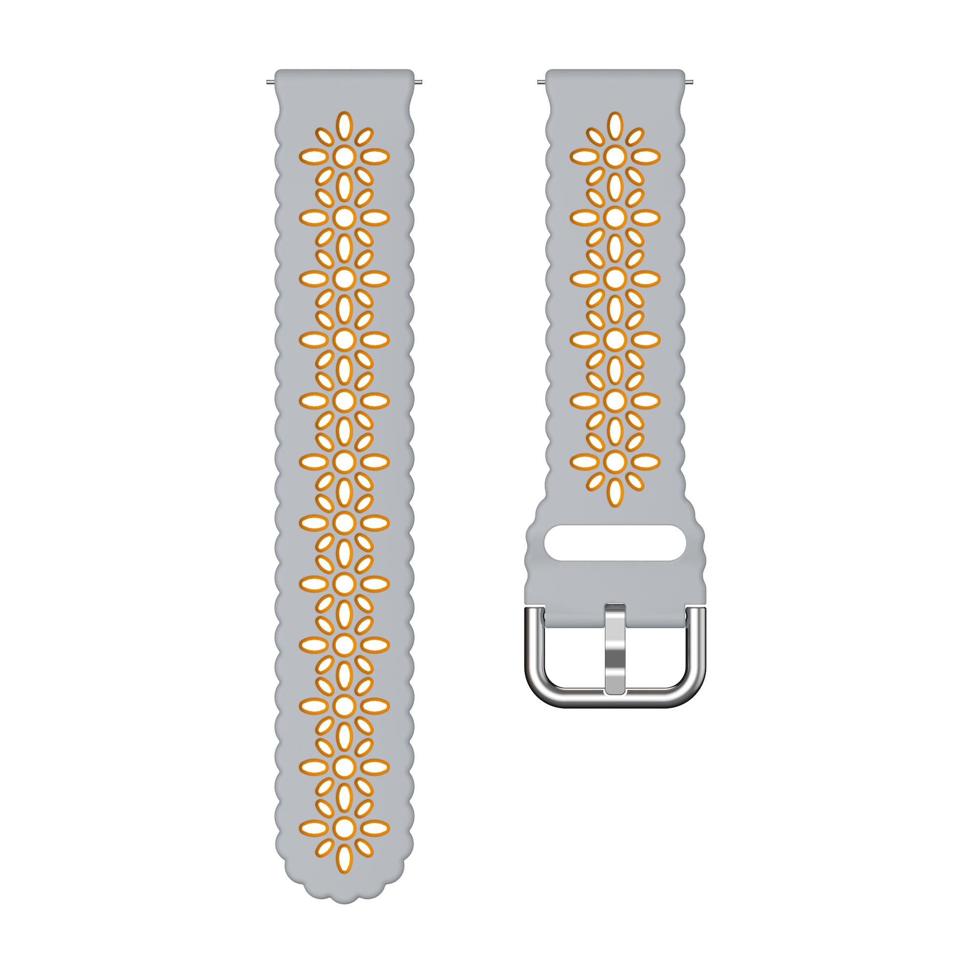 For Garmin Vivomove 3S/Samsung Gear Sport/Huawei Watch GT 2 42mm Silicone Watchband 20mm Flower Hollow Dual Color Watch Strap Starlight/Orange
For Garmin Vivomove 3S/Samsung Gear Sport/Huawei Watch GT 2 42mm Silicone Watchband 20mm Flower Hollow Dual Color Watch Strap Starlight/Orange