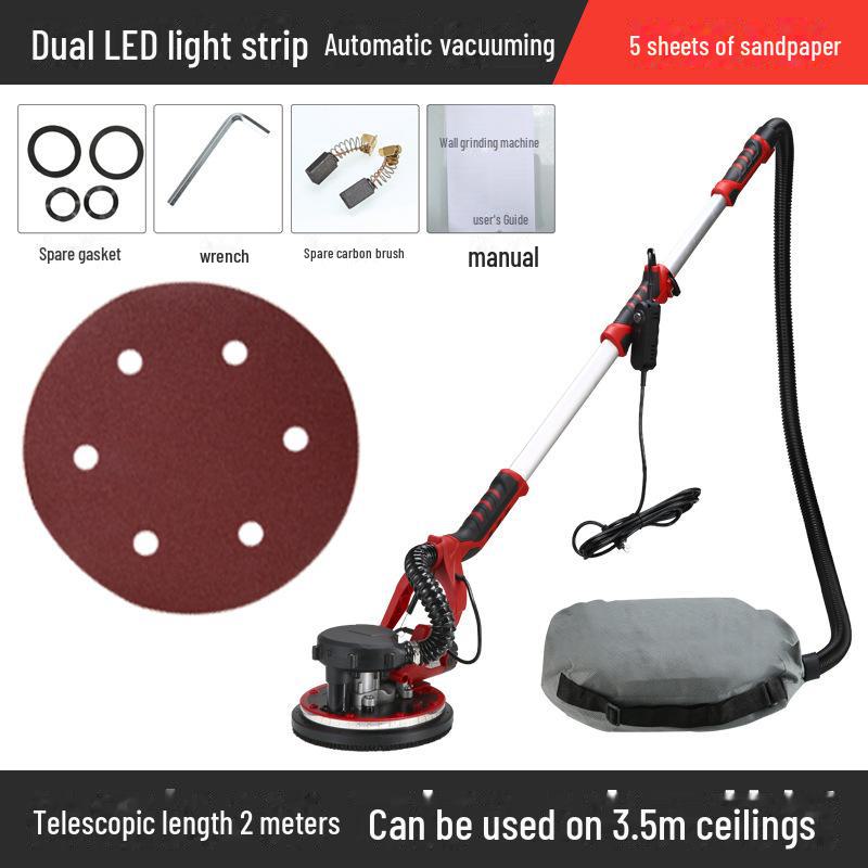 Настраиваемая 225-миллиметровая самовсасывающая шлифовальная машина для шпатлевки стен с подсветкой и длинной штангой
Настраиваемая 225-миллиметровая самовсасывающая шлифовальная машина для шпатлевки стен с подсветкой и длинной штангой
