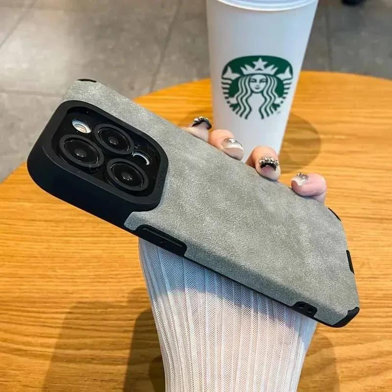 New Luxury Matte Silicone Leather Phone Case For iPhone 16 15 14 13 12 11 Pro Max Plus Soft Fabric Vintage Shockproof Full Cover For iPhone 16 ProMax
New Luxury Matte Silicone Leather Phone Case For iPhone 16 15 14 13 12 11 Pro Max Plus Soft Fabric Vintage Shockproof Full Cover For iPhone 16 ProMax