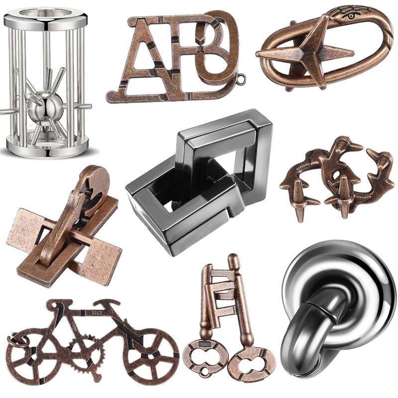 9Pcs Set 3D Metal Unlock Intelligence High Difficulty Level Iq Brainteaser Games For Adults Kids Juegos De Ingenio Y Habilidad
9Pcs Set 3D Metal Unlock Intelligence High Difficulty Level Iq Brainteaser Games For Adults Kids Juegos De Ingenio Y Habilidad