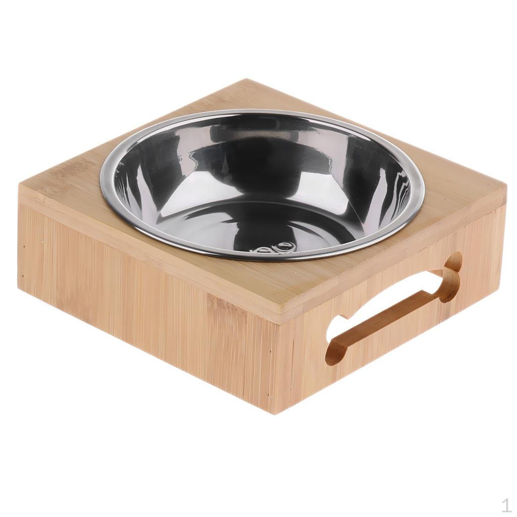 Bowl dog Water Container Dish Feeder Bamboo Stainless Steel Single
Bowl dog Water Container Dish Feeder Bamboo Stainless Steel Single