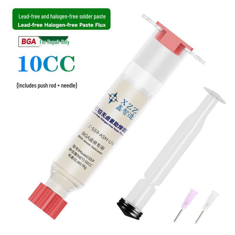 Lead-Free Halogen-Free No-Clean Flux Solder Paste for BGA Rework - Eco-Friendly
Lead-Free Halogen-Free No-Clean Flux Solder Paste for BGA Rework - Eco-Friendly