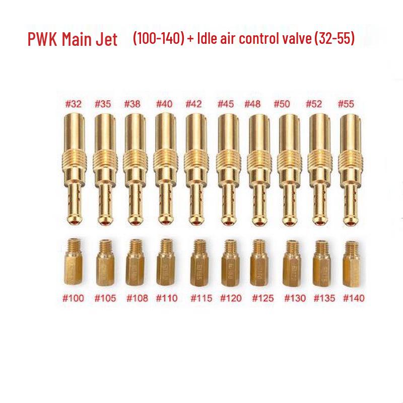 20pcs Carburetor Jets: Primary, Main, Secondary Fuel Nozzles for PWK PWM PE PD FCR PJ Main Jet 100-140, Idle Jet 32-55
20pcs Carburetor Jets: Primary, Main, Secondary Fuel Nozzles for PWK PWM PE PD FCR PJ Main Jet 100-140, Idle Jet 32-55