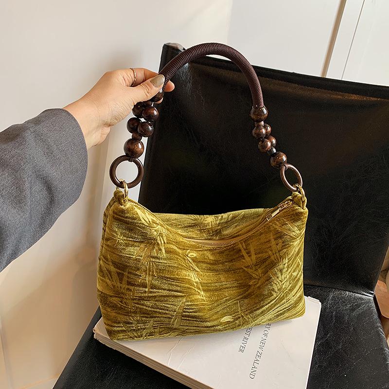 Retro Chinese Style Moss Green Velvet Beaded Shoulder Bag зелений
Retro Chinese Style Moss Green Velvet Beaded Shoulder Bag зелений