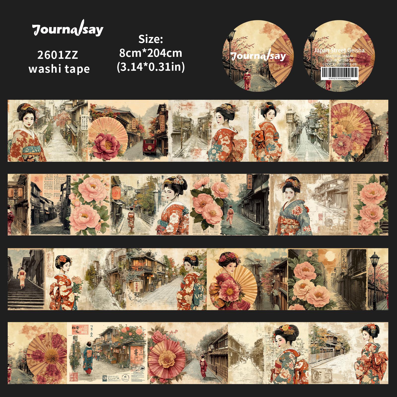 JIANWU 80mm*204cm Vintage Japan Street Geisha Flower Landscape Material Collage Scrapbook Washi Tape Creative Journal Stationery
JIANWU 80mm*204cm Vintage Japan Street Geisha Flower Landscape Material Collage Scrapbook Washi Tape Creative Journal Stationery