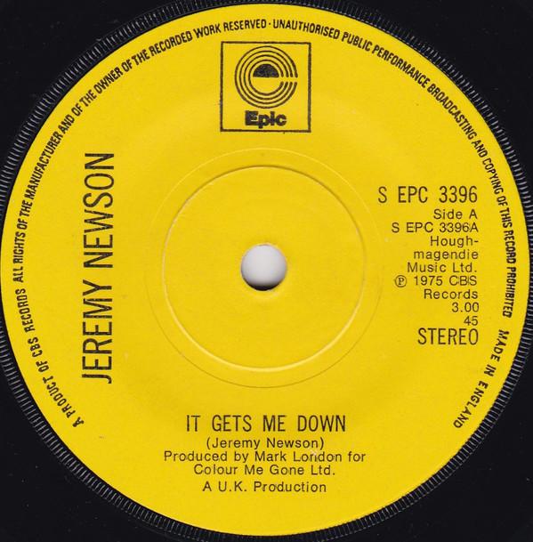 7-дюймовая пластинка JEREMY NEWSON It Gets Me Down SEPC3396 Epic 1975 UK Поп Б/у
7-дюймовая пластинка JEREMY NEWSON It Gets Me Down SEPC3396 Epic 1975 UK Поп Б/у