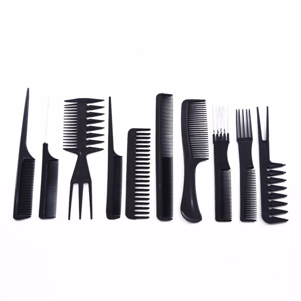 10 Pcs/Set Black Professional Hair Brush Comb Plastic Hair Cutting Combs Set Salon 10 Pcs/Set
10 Pcs/Set Black Professional Hair Brush Comb Plastic Hair Cutting Combs Set Salon 10 Pcs/Set