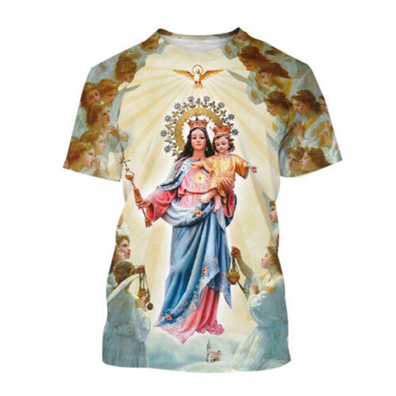 Virgin Mary T Shirt Goddess of Mercy 3D Print T-Shirt Christian Blessed Jesus God T Shirts Womens Clothing Unisex Short Tops XXS
Virgin Mary T Shirt Goddess of Mercy 3D Print T-Shirt Christian Blessed Jesus God T Shirts Womens Clothing Unisex Short Tops XXS