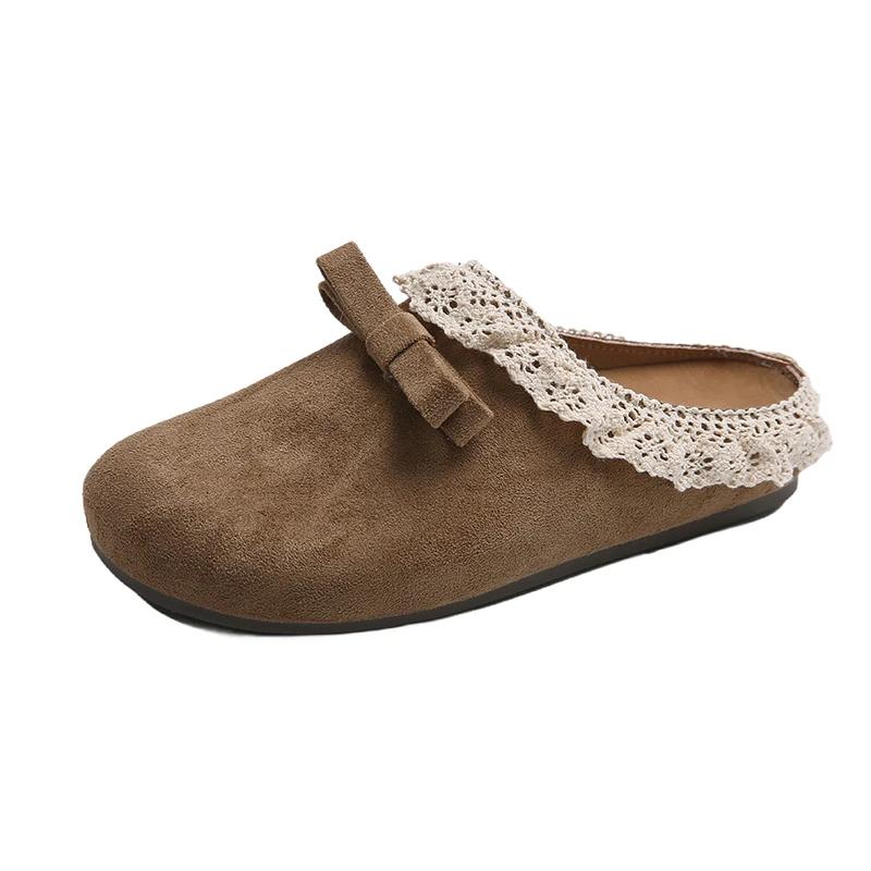 Fashion Women s Fashion Baotou Slippers Summer New Round Head Suede Butterfly Knot Anti-slip Wear-resistant Flat Shoes 40 хаки
Fashion Women s Fashion Baotou Slippers Summer New Round Head Suede Butterfly Knot Anti-slip Wear-resistant Flat Shoes 40 хаки