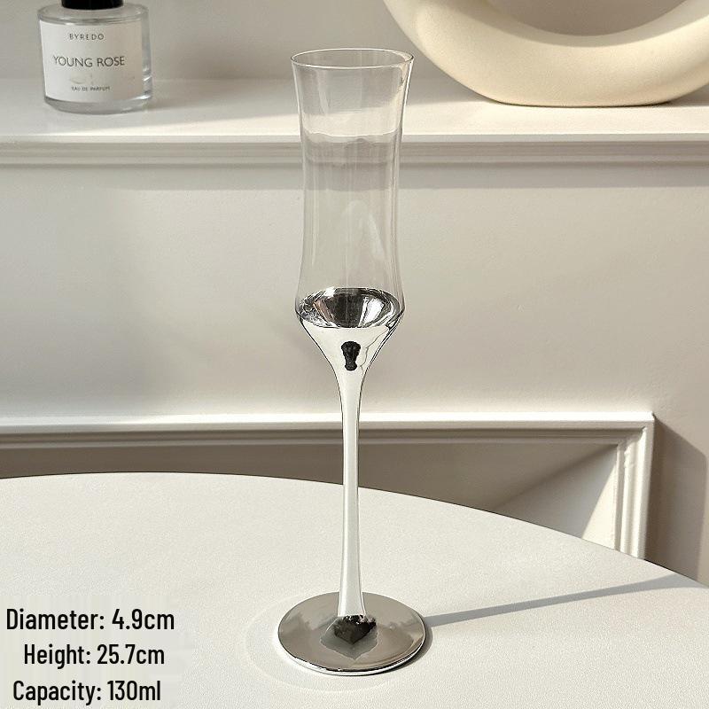 French Waist-Cinching Crystal Champagne Glass - Elegant Electroplated, High-Stem Bubble Cup for Desserts & Red Wine, Perfect for Gifting
French Waist-Cinching Crystal Champagne Glass - Elegant Electroplated, High-Stem Bubble Cup for Desserts & Red Wine, Perfect for Gifting