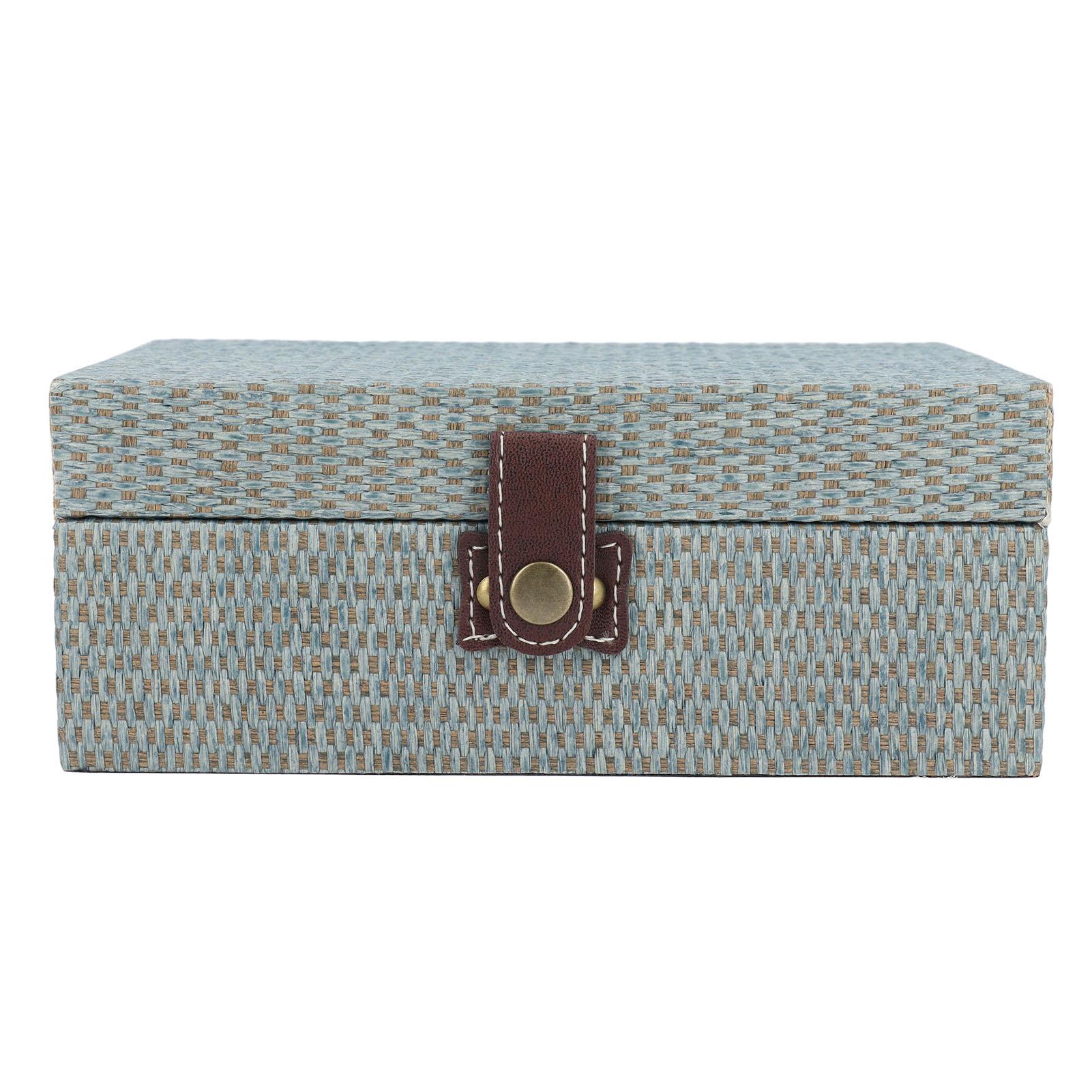 Wooden Storage Box Cuboid Shaped Flip Open Type Jewelry Organizer Case Home Misty Blue L
Wooden Storage Box Cuboid Shaped Flip Open Type Jewelry Organizer Case Home Misty Blue L