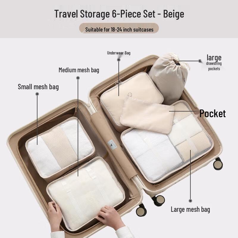 MIAOQIAO 6-Piece Travel Organizer Set Six-piece Set
MIAOQIAO 6-Piece Travel Organizer Set Six-piece Set