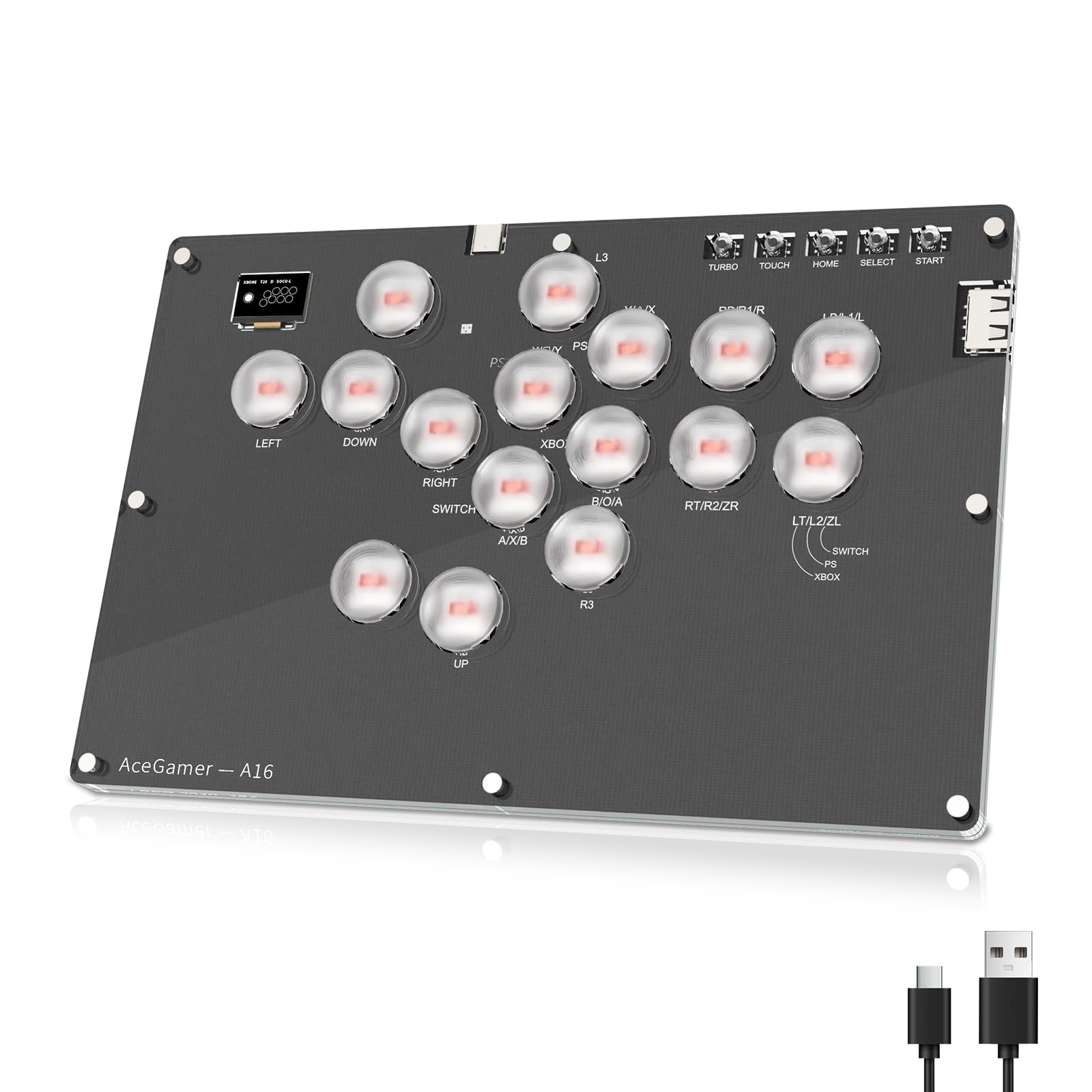 Leverless Leverless 16 1ms Low Rapid Fire Wide Top Comes with LED Compatible with Black Controller, Akecon, Buttons, Multi-function, Latency,
Leverless Leverless 16 1ms Low Rapid Fire Wide Top Comes with LED Compatible with Black Controller, Akecon, Buttons, Multi-function, Latency,