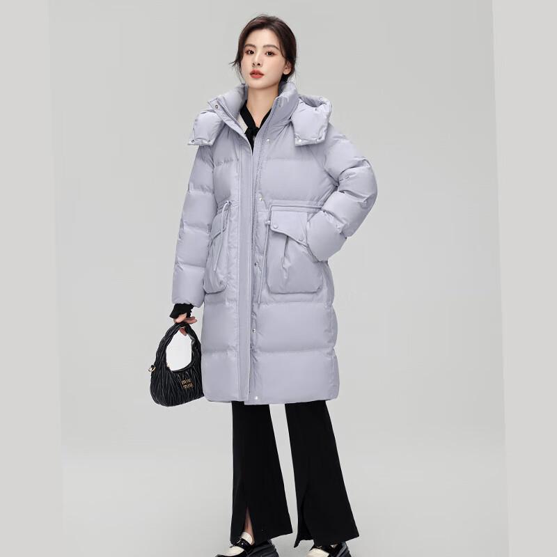 Женский пуховик средней длины с капюшоном и кулиской L
Женский пуховик средней длины с капюшоном и кулиской L