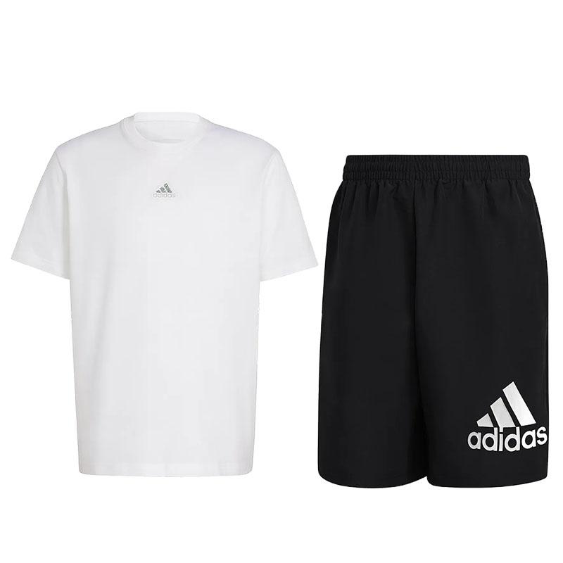 Adidas Логотип Узор Пуловер Короткий рукав Топ и эластичные шорты Повседневный спортивный комплект Унисекс IR8400+GV5923 L
Adidas Логотип Узор Пуловер Короткий рукав Топ и эластичные шорты Повседневный спортивный комплект Унисекс IR8400+GV5923 L