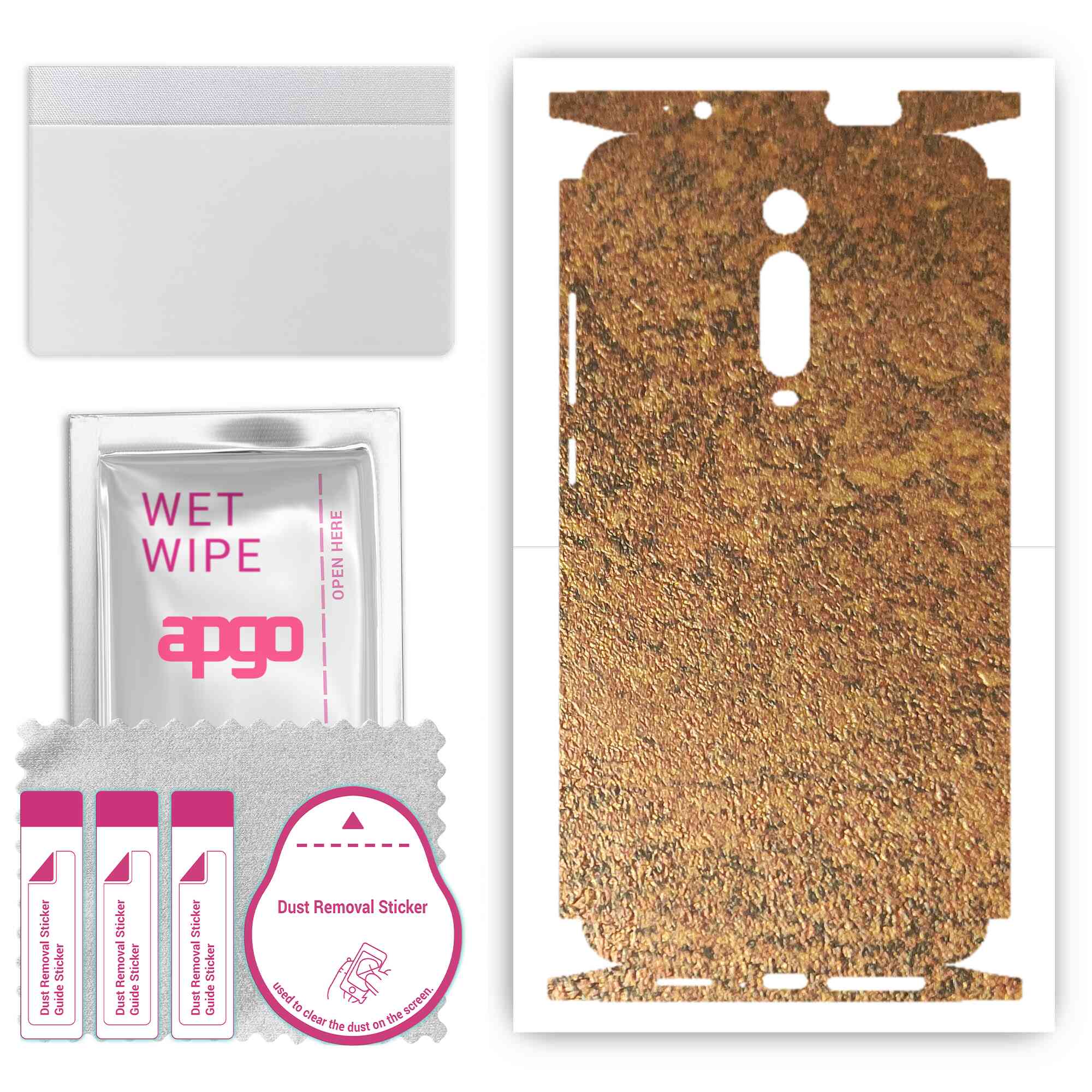apgo Protective Skin Sticker for the back+sides compatible with Xiaomi Redmi K20 Pro, Full Wrap Film, Foil, Vinyl - Pattern Rusty Copper
apgo Protective Skin Sticker for the back+sides compatible with Xiaomi Redmi K20 Pro, Full Wrap Film, Foil, Vinyl - Pattern Rusty Copper