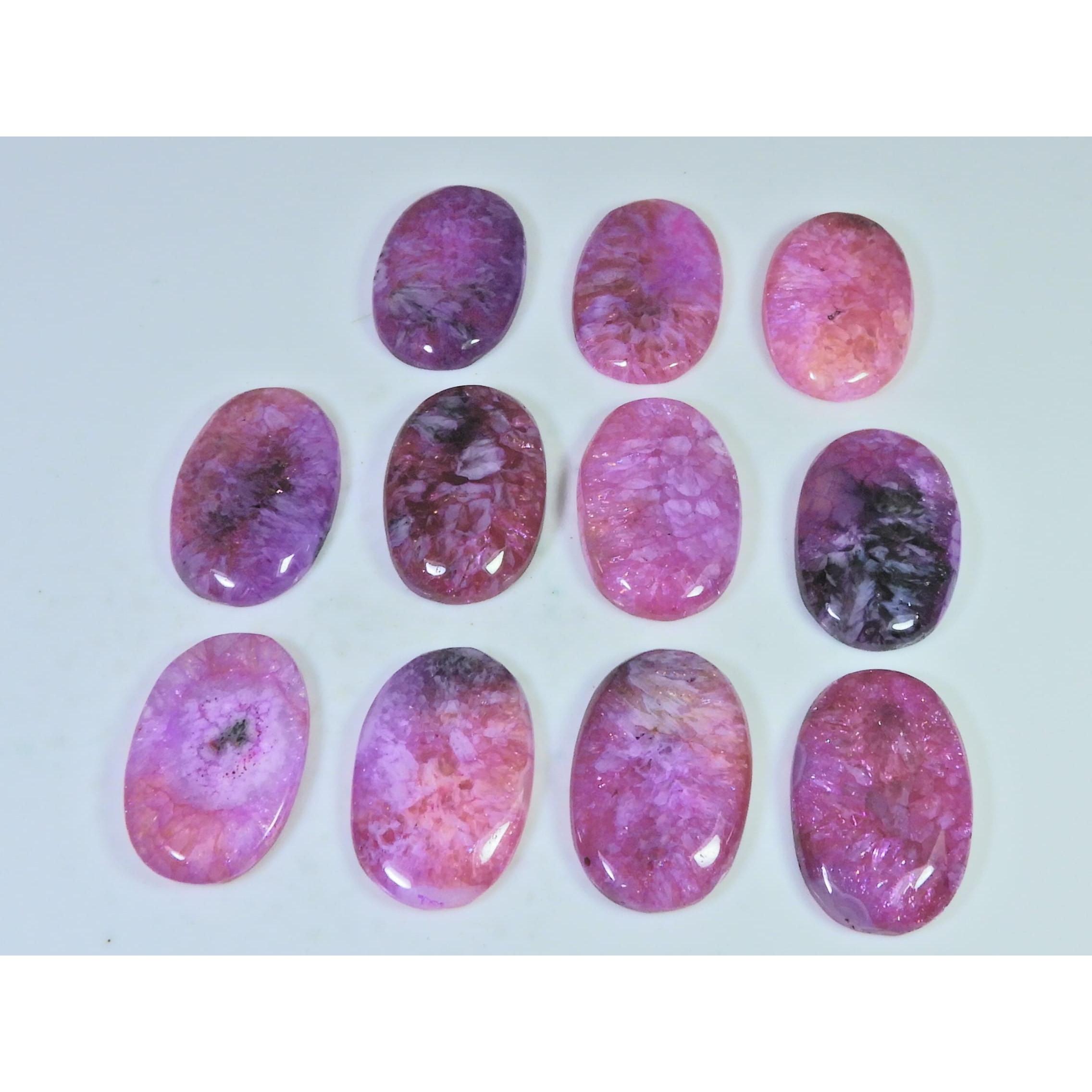 316Cts.Color Enhanced Pink Solar Cab Agate Oval Loose Gemstone 11Pcs Lot C-2127
316Cts.Color Enhanced Pink Solar Cab Agate Oval Loose Gemstone 11Pcs Lot C-2127