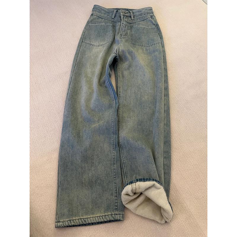 Plus Size Women s High-Waisted Thickened Wide-Leg Jeans - Autumn/Winter Style with Fleece Lining and Slimming Straight-Leg Design. 2XL
Plus Size Women s High-Waisted Thickened Wide-Leg Jeans - Autumn/Winter Style with Fleece Lining and Slimming Straight-Leg Design. 2XL