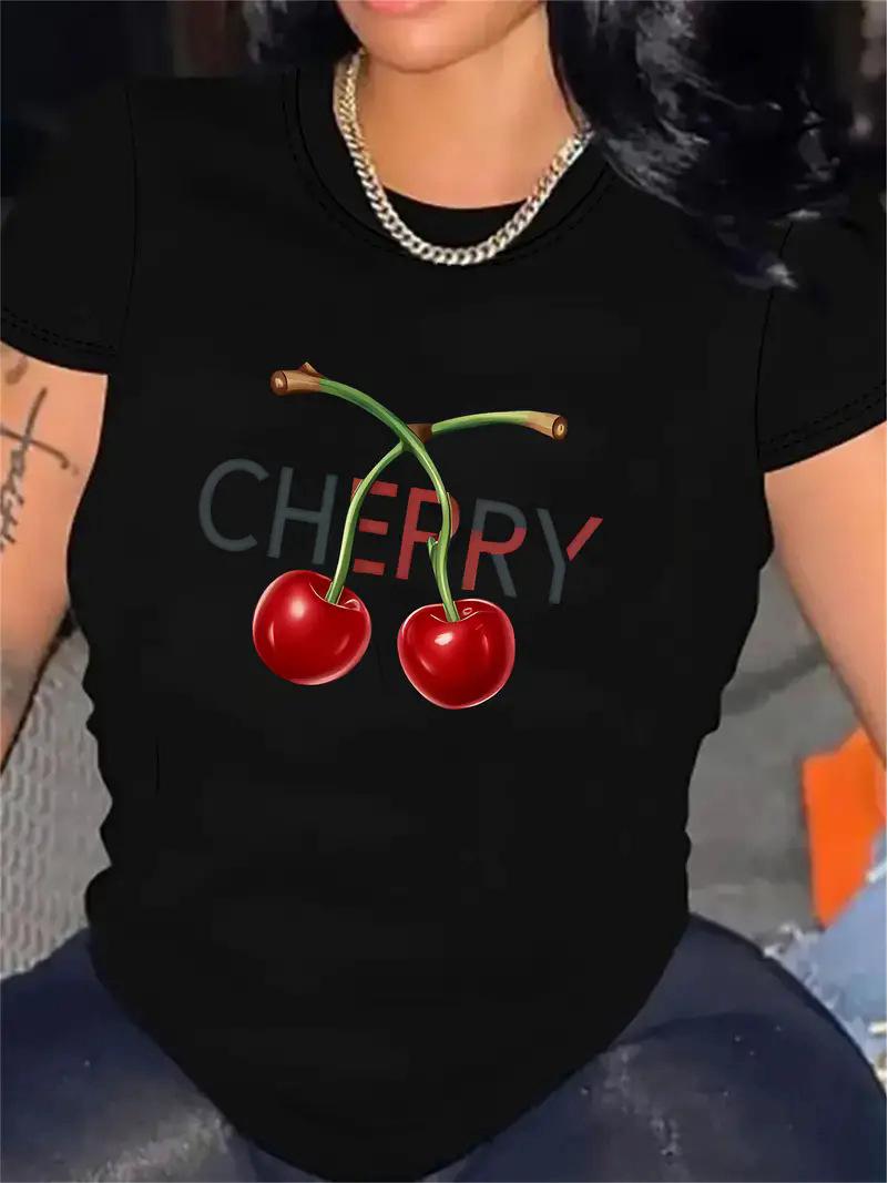 Женский топ с коротким рукавом и принтом вишни с бесплатной доставкой L
Женский топ с коротким рукавом и принтом вишни с бесплатной доставкой L