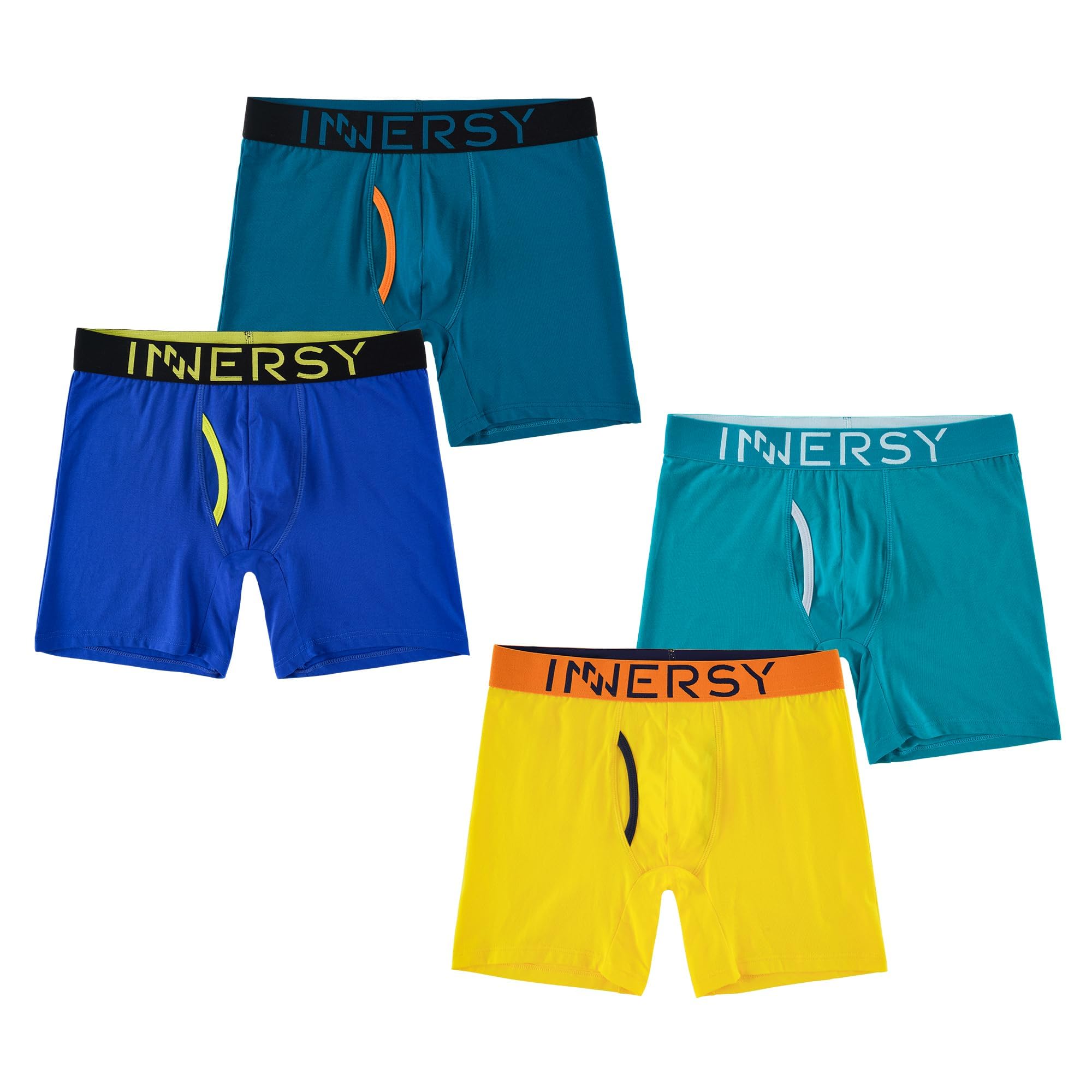 INNERSY Men s Boxer Briefs, 4-Pack, Open-Front, Cotton, Breathable, Quick-Drying, Plus Sizes, S-3XL (M, Macaron)
INNERSY Men s Boxer Briefs, 4-Pack, Open-Front, Cotton, Breathable, Quick-Drying, Plus Sizes, S-3XL (M, Macaron)