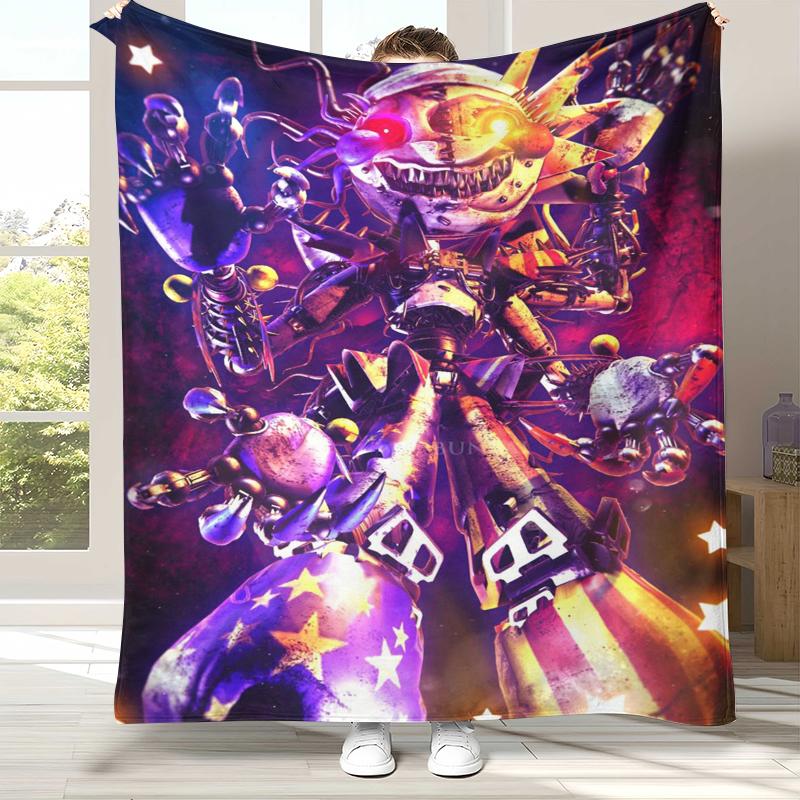 Horror Freddy F-FNAF Games Flannel Blanket,Ultra Soft Warm Plush Throw for Home Bedroom Bed Sofa Cover Office Camping Picnic 75x90cm
Horror Freddy F-FNAF Games Flannel Blanket,Ultra Soft Warm Plush Throw for Home Bedroom Bed Sofa Cover Office Camping Picnic 75x90cm