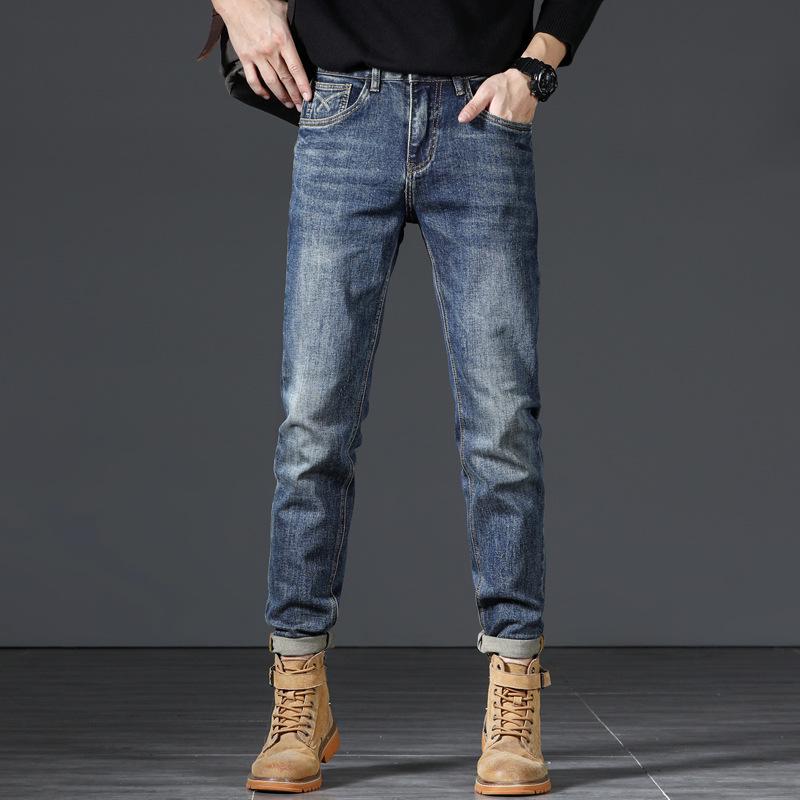 Men s Nostalgic Retro Stretch Straight-Leg Jeans for Autumn and Winter 33 темно-синього кольору
Men s Nostalgic Retro Stretch Straight-Leg Jeans for Autumn and Winter 33 темно-синього кольору