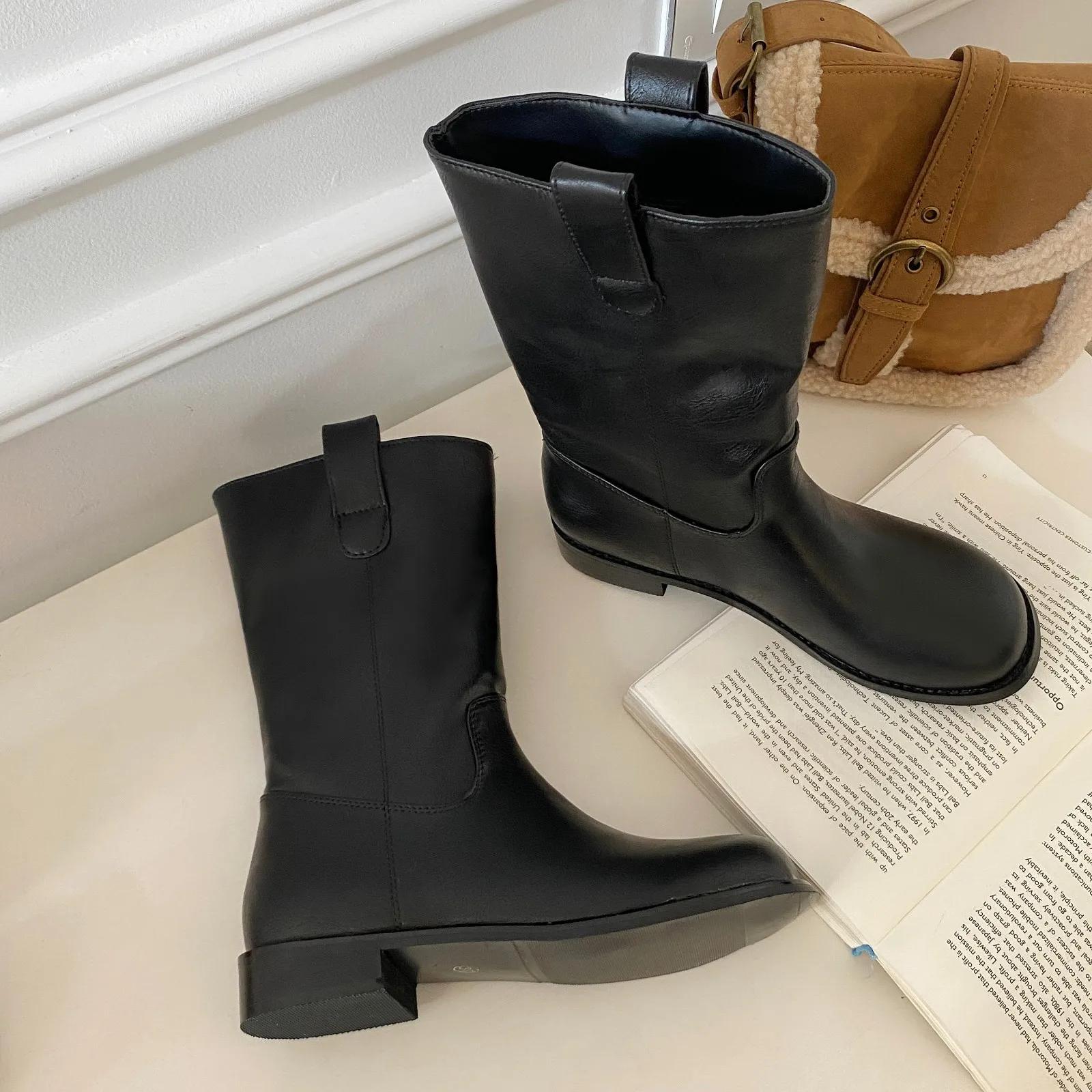 Женские рыцарские сапоги EuropeanStyle Осень и зима Новые толстые подошвы в британском стиле и приподнятые ботинки средней длины 35
Женские рыцарские сапоги EuropeanStyle Осень и зима Новые толстые подошвы в британском стиле и приподнятые ботинки средней длины 35