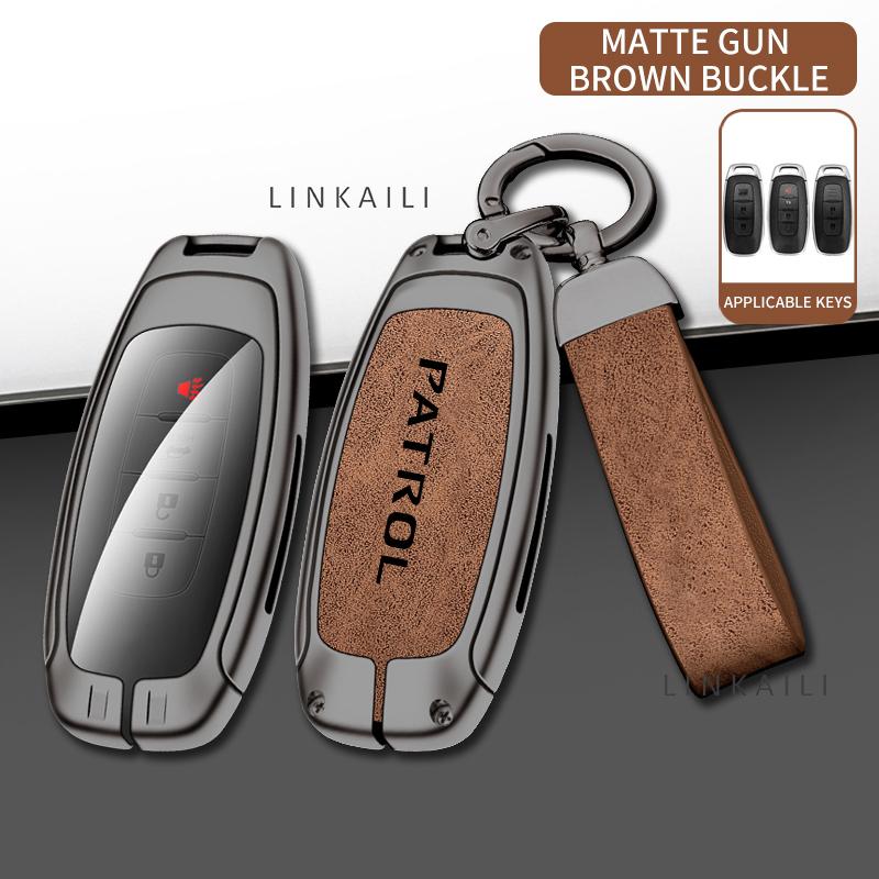 Suitable for Nissan PATROL 2023, 2020, 2018, 2017, 2014 zinc alloy key cases, high-end leather car key chain accessories
Suitable for Nissan PATROL 2023, 2020, 2018, 2017, 2014 zinc alloy key cases, high-end leather car key chain accessories