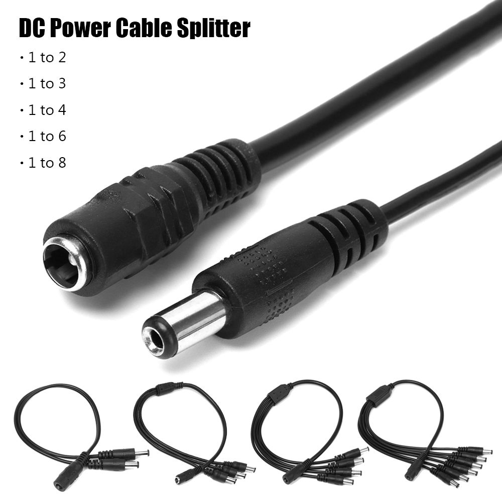 High Quality 5.5mm*2.1mm Connector Splitter Cable DC Power Cord 1 to 2/3/4/6/8 Way Female to Male 1 to 2 Way
High Quality 5.5mm*2.1mm Connector Splitter Cable DC Power Cord 1 to 2/3/4/6/8 Way Female to Male 1 to 2 Way