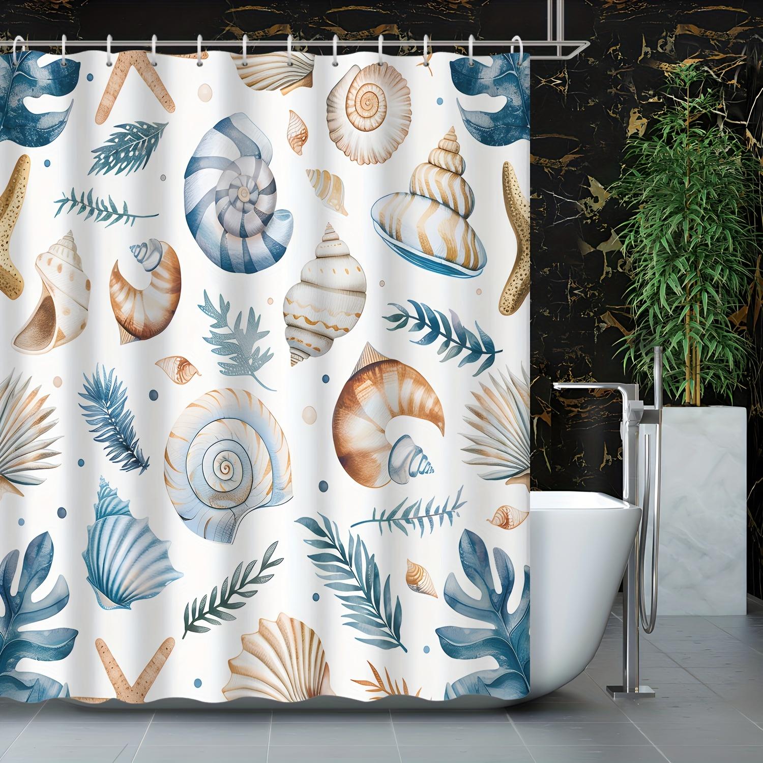 1pcs cartoon vintage watercolor marine life shell conch starfish aquatic plant shower curtain with hooks for bathroom decoration 90X180cm
1pcs cartoon vintage watercolor marine life shell conch starfish aquatic plant shower curtain with hooks for bathroom decoration 90X180cm