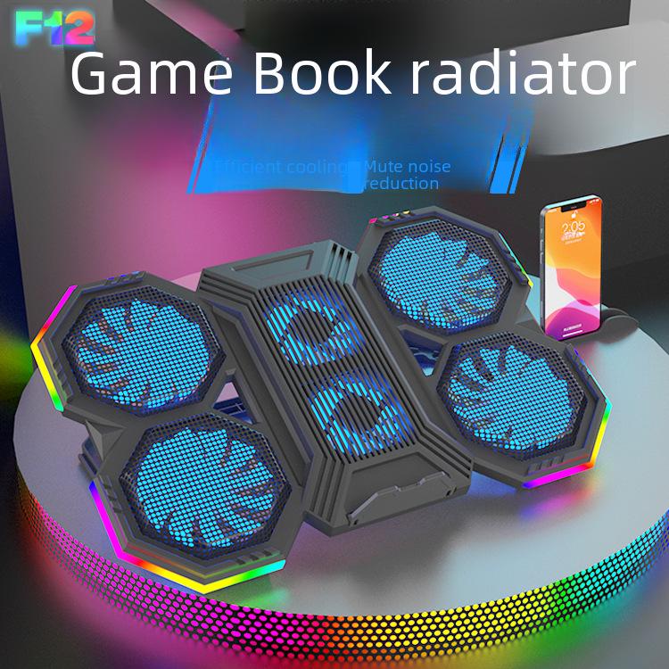 Подставка для игрового ноутбука с воздушным охлаждением RGB F12 с 6 вентиляторами для дисплея 15,6
Подставка для игрового ноутбука с воздушным охлаждением RGB F12 с 6 вентиляторами для дисплея 15,6
