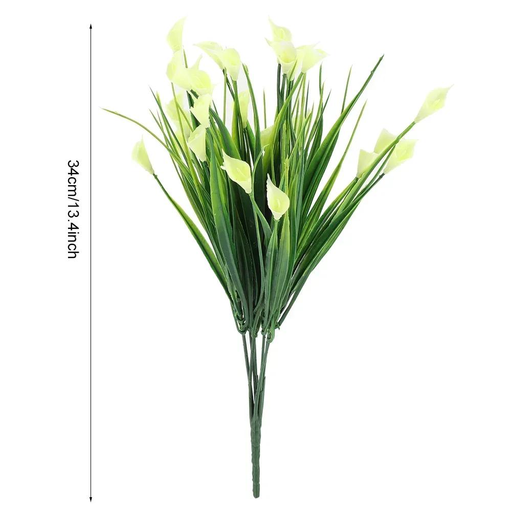 27 Heads Artificial Plastic Calla Lily Fake Leaf Flowers Plant Bouquet For Outside Indoor Outdoor Garden Home Party Decor зелёный
27 Heads Artificial Plastic Calla Lily Fake Leaf Flowers Plant Bouquet For Outside Indoor Outdoor Garden Home Party Decor зелёный