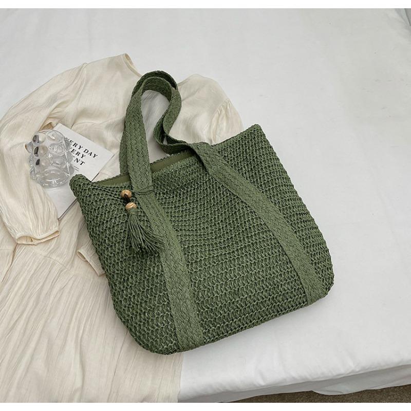 New large-capacity lightweight woven bucket beach bag straw-woven simple portable shoulder bag women s bag One Size зелёный
New large-capacity lightweight woven bucket beach bag straw-woven simple portable shoulder bag women s bag One Size зелёный